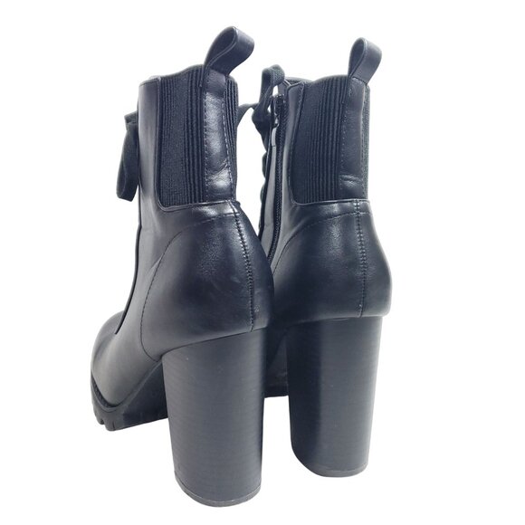 Top Moda Women's Size 6.5 Chunky High Heel Bootie Black - Picture 4 of 8